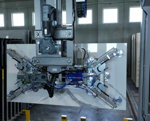 mistrello automatic slab storage system with gantry crane