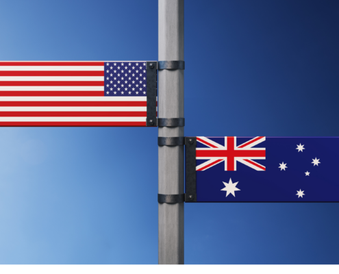 us and aus flags