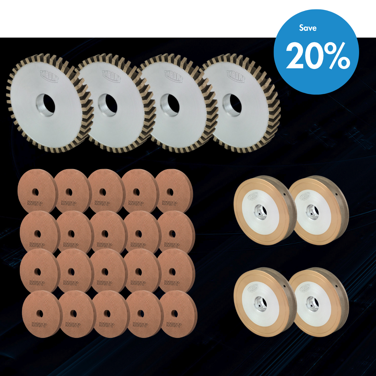 FACTORY PACK glass processing tooling value pack